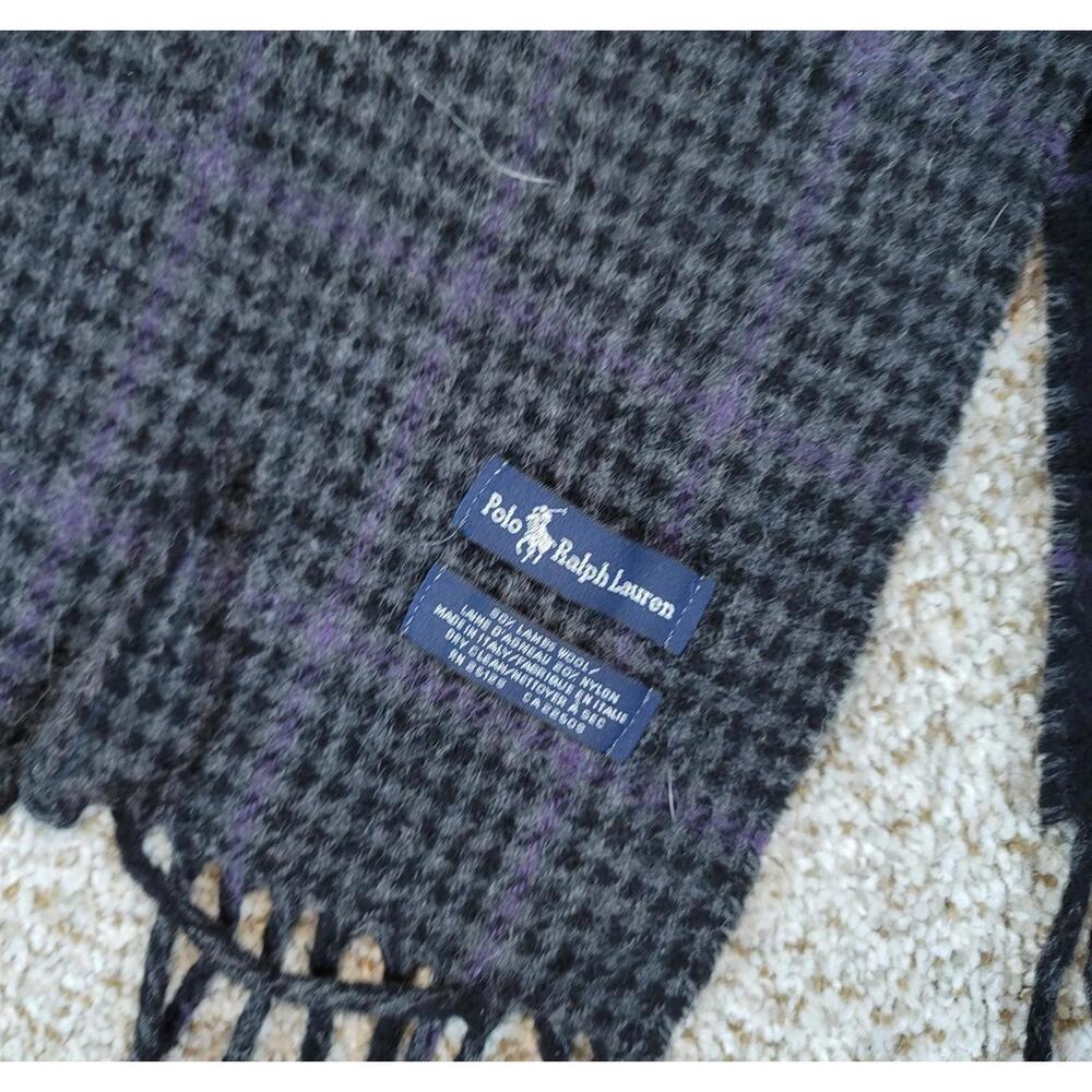 Polo Ralph Lauren Made In Italy Wool Scarf - Picture 3 of 3